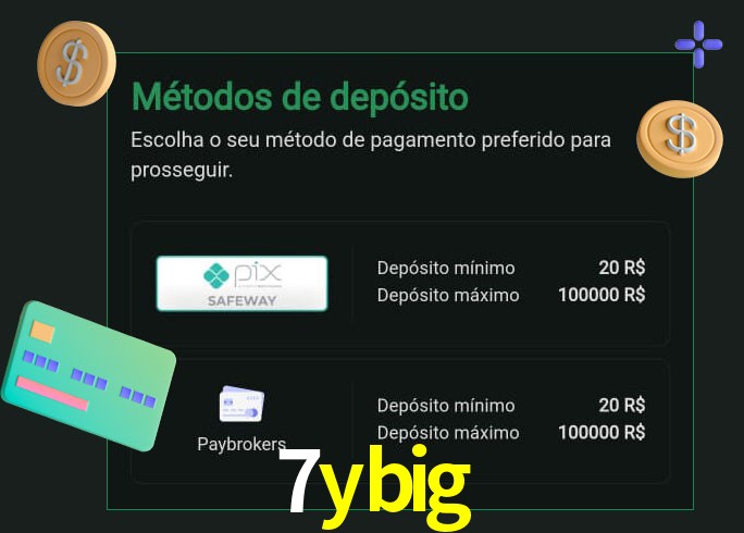 O cassino 7ybig oferece uma grande variedade de métodos de pagamento